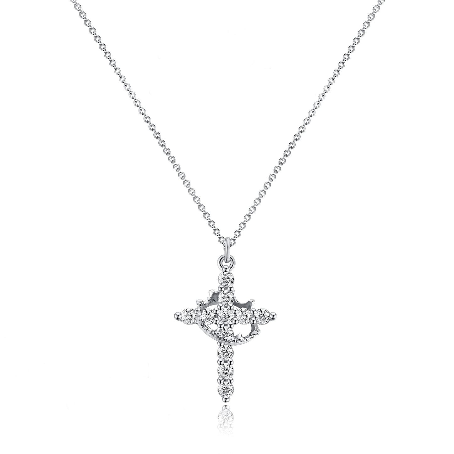 Timeless Crown Cross Necklace